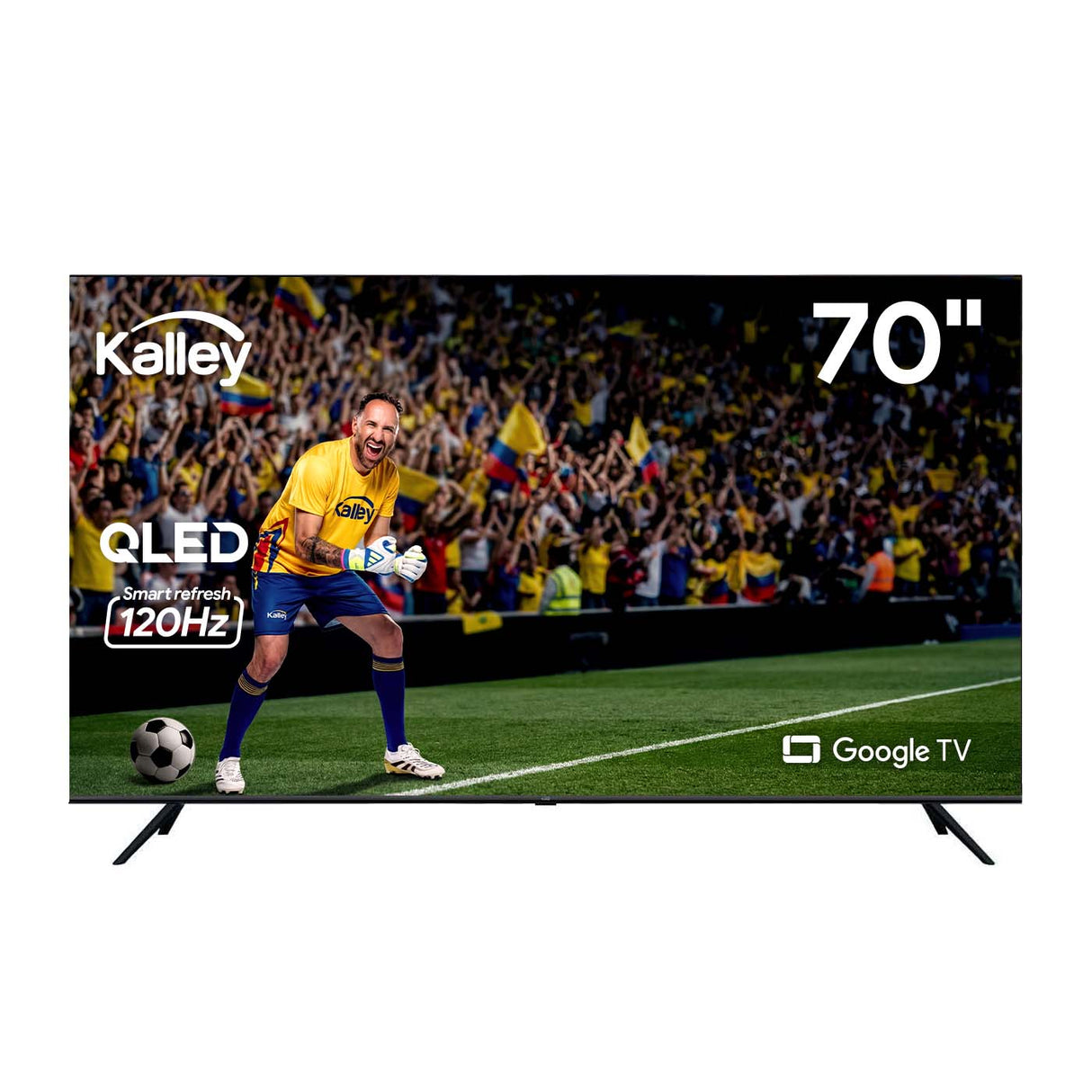 Televisor Kalley Smart QLED 4K 70 Pulgadas Google Negro 173x103cm con Wifi Integrado Procesador con IA y con Bluetooth - TELEVISORES | Bylmo