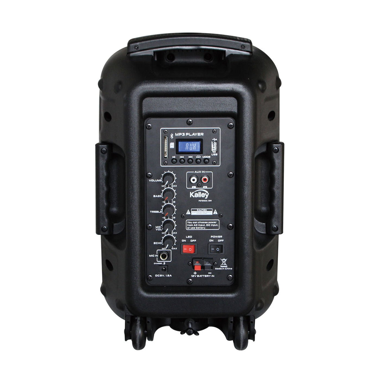 Parlante Kalley Negro 25.2x40cm con Bluetooth y con Control Remoto - PARLANTES | Bylmo