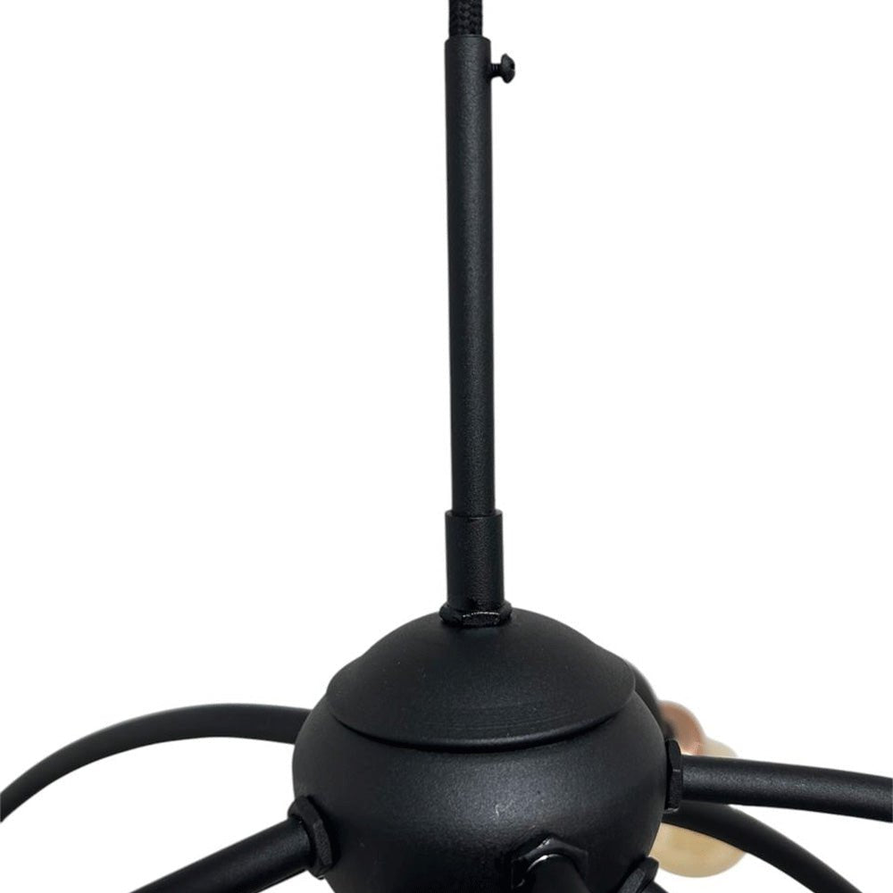 Lámpara de Techo Led Átomo Dorado y Negro 66x26cm Ajustable de Diez Luces - LAMPARAS DE TECHO | Bylmo