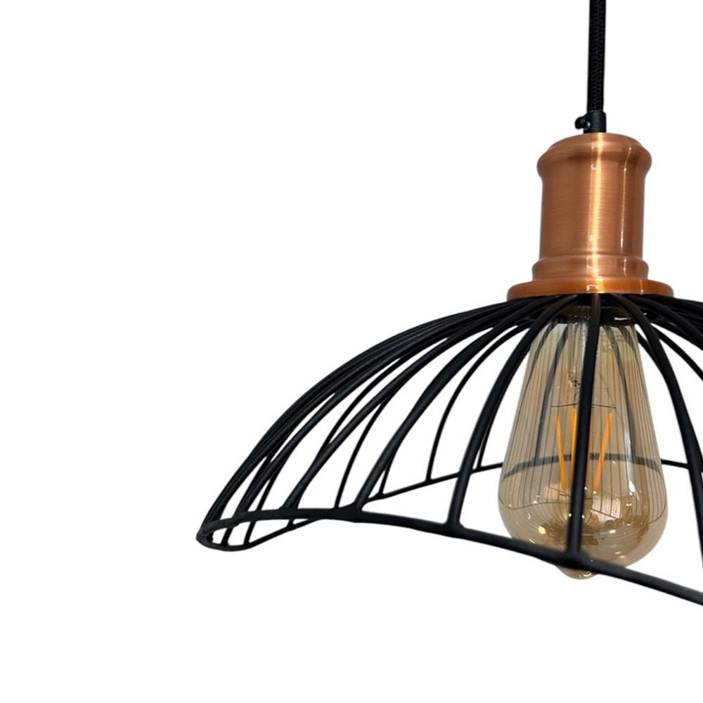Set x 2 Lámparas de Techo Led Yakarta Negro y Dorado 33x20cm Ajustable de Una Luz - LAMPARAS DE TECHO | Bylmo