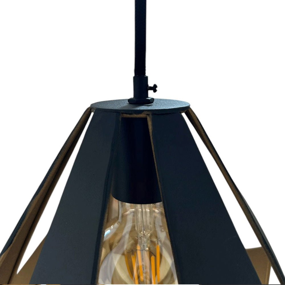 Set x 2 Lámparas de Techo Led Negro y Dorado 20x28cm Ajustable de Una Luz - LAMPARAS DE TECHO | Bylmo