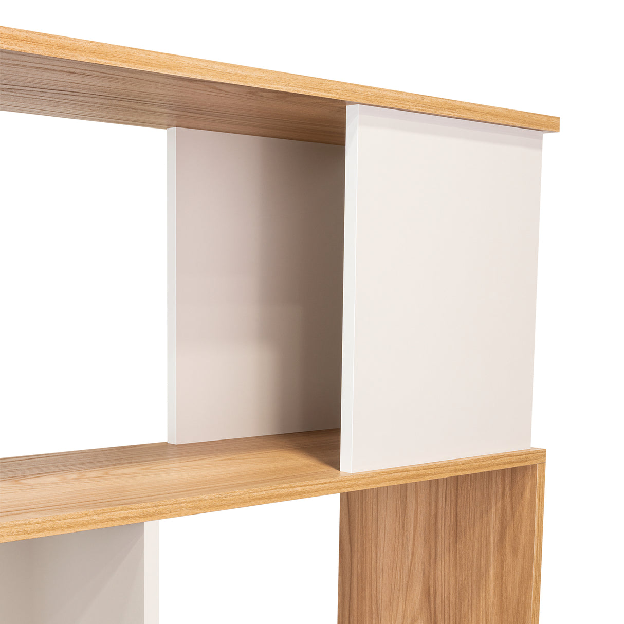 Biblioteca Noah Fresno y Capri 80x175cm Rectangular con Cuatro Entrepaños - BIBLIOTECAS Y ESTANTERIAS | Bylmo
