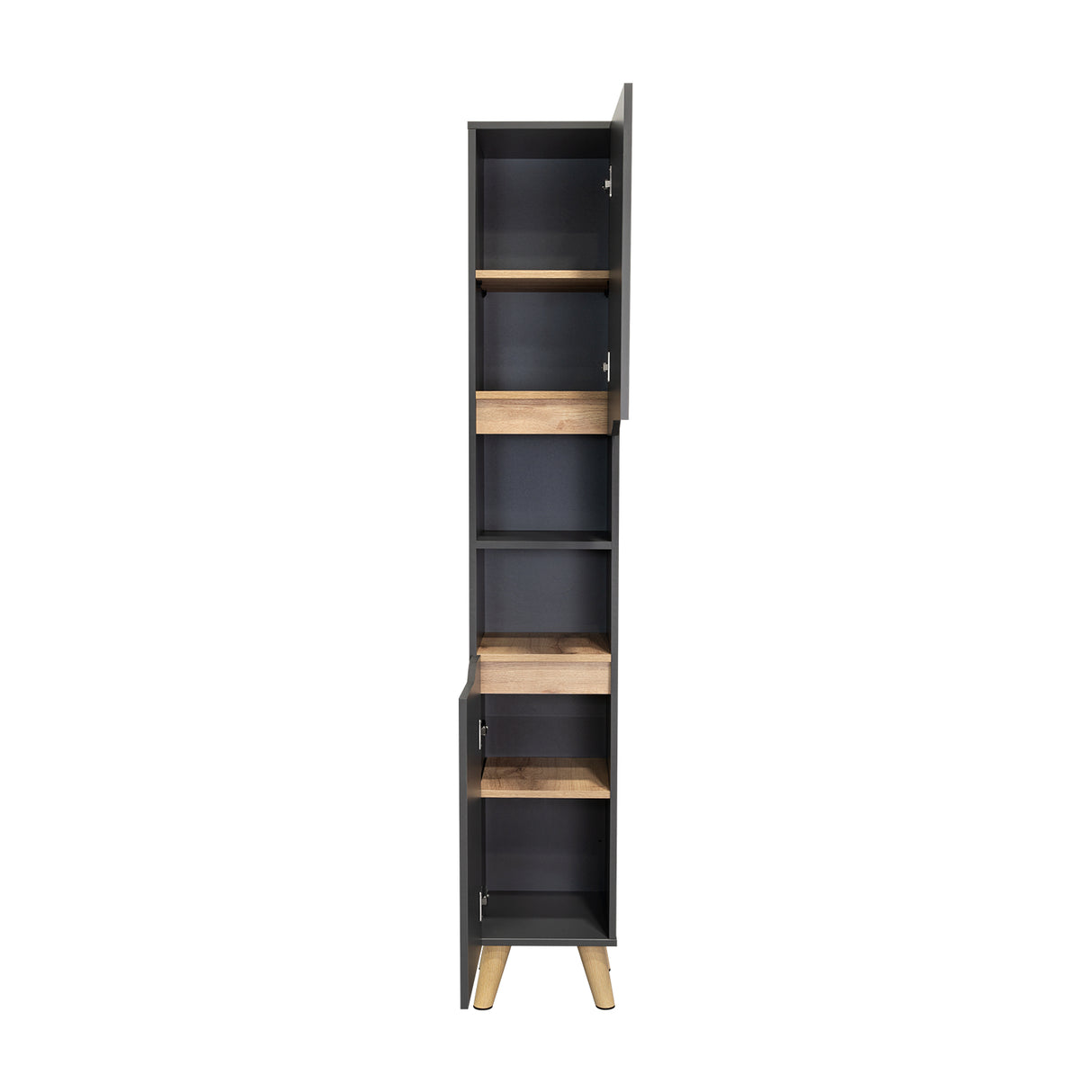 Mueble para Baño Laurent Plomo y Duna 30.1x180cm con Cinco Entrepaños y con Patas - OTROS MUEBLES PARA BANHO | Bylmo