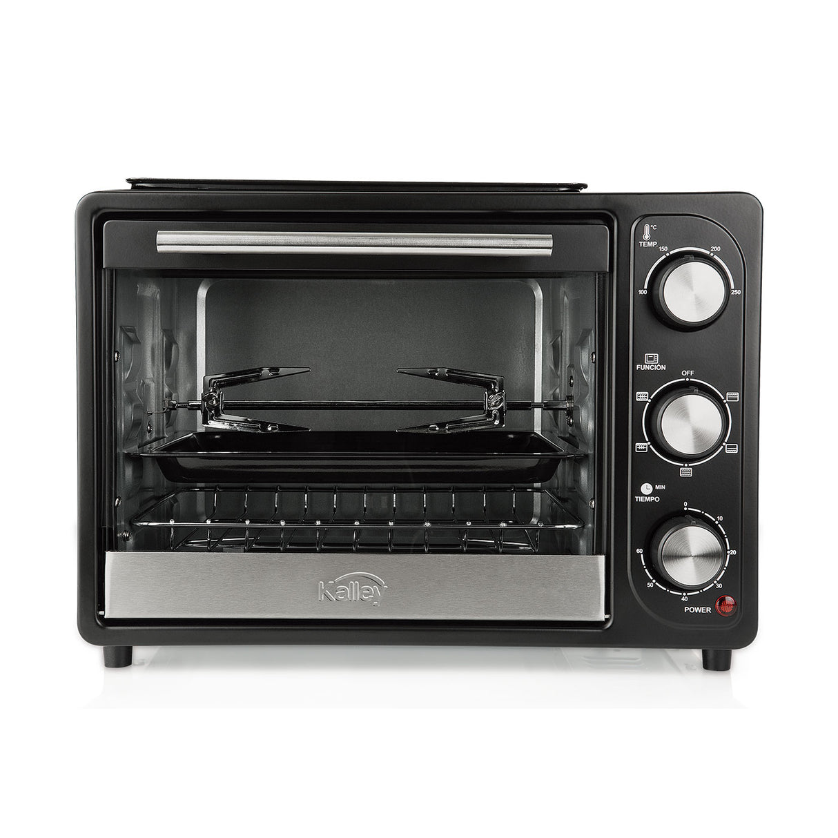 Horno Tostador Kalley Negro 40x29cm con Una Función Preconfigurada y con Temporizador - HORNOS TOSTADORES | Bylmo