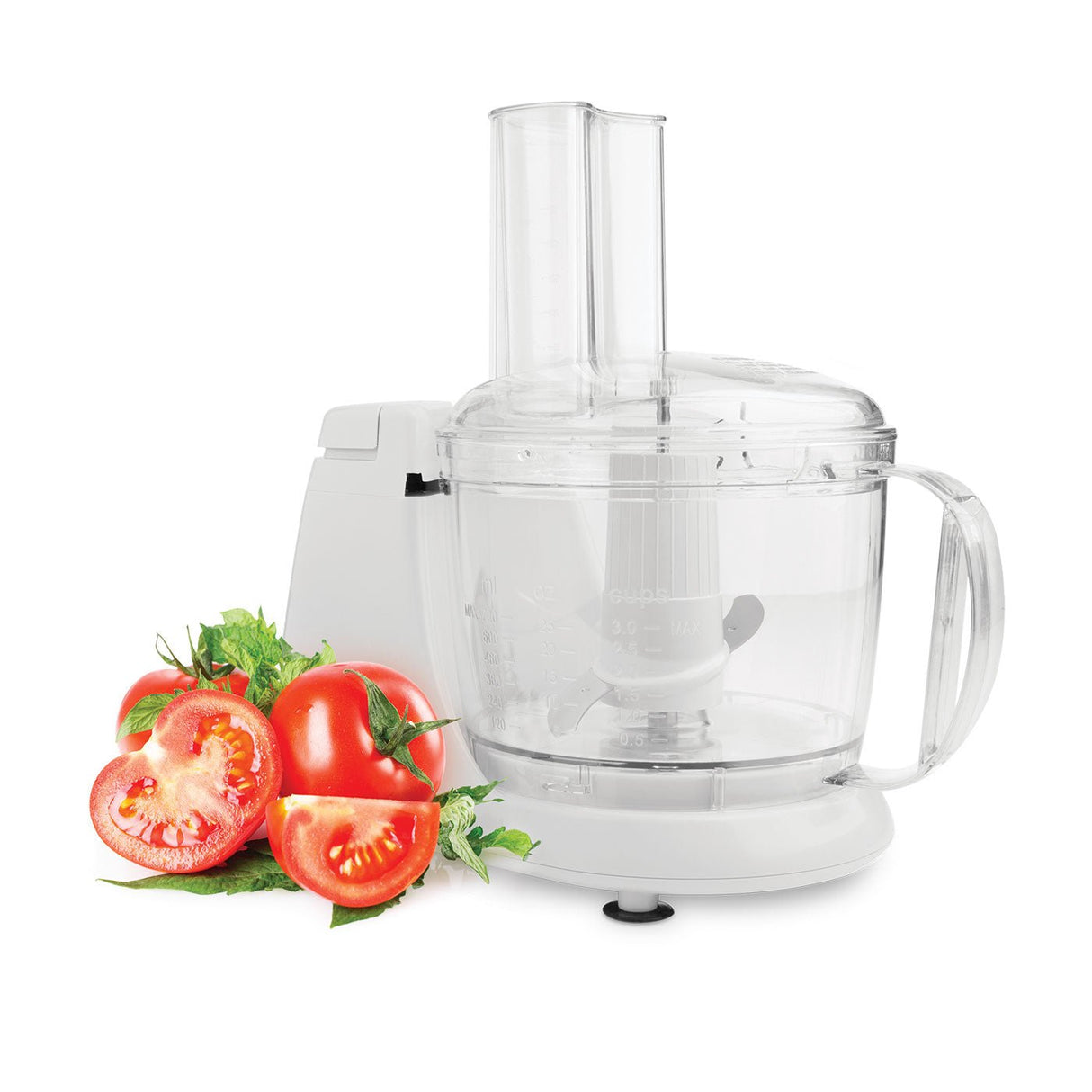 Procesador de Alimentos Kalley Blanco 28.5x28cm De 0.72 Litros con 1 Aspa y con 2 Velocidades - LICUADORAS Y PROCESADORES | Bylmo