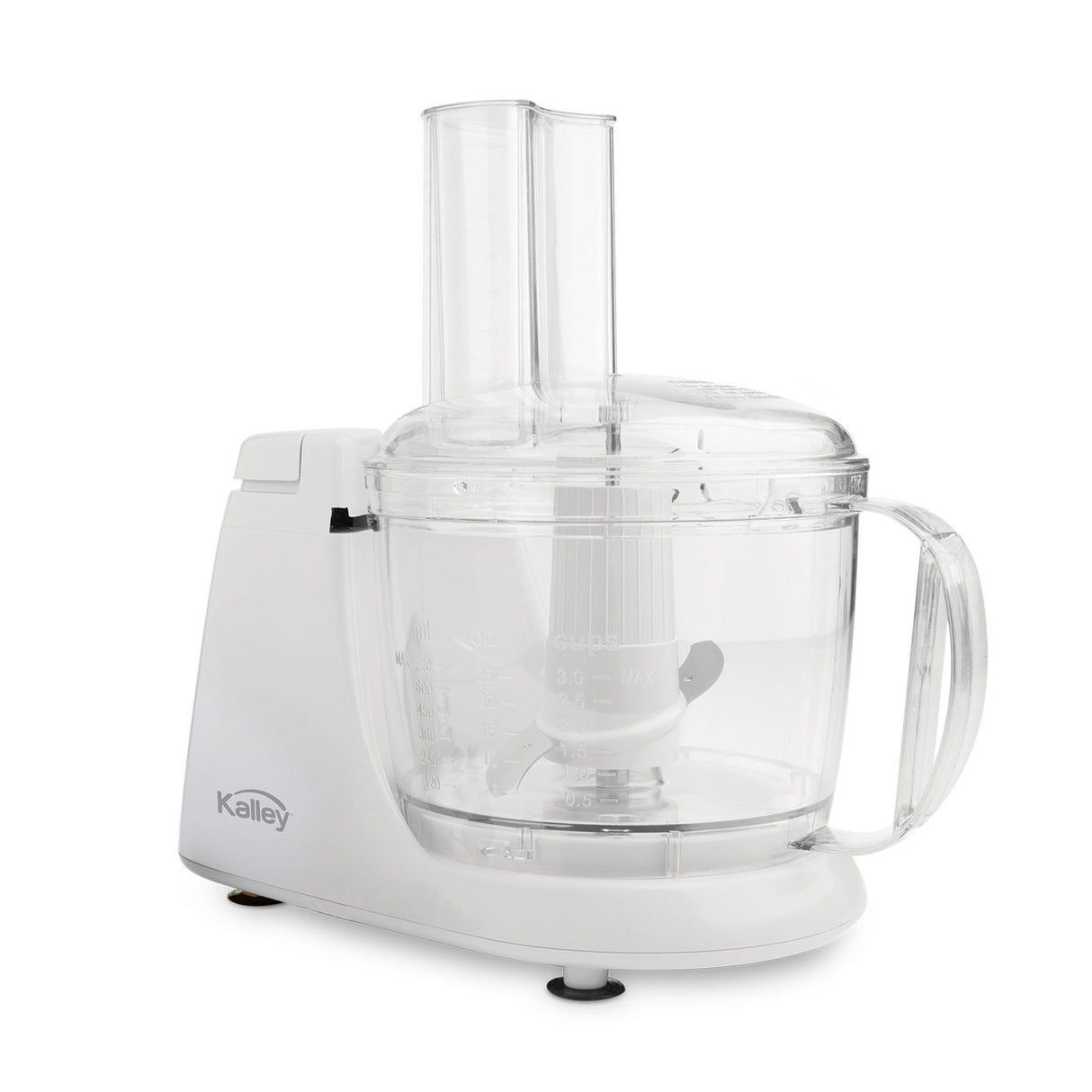 Procesador de Alimentos Kalley Blanco 28.5x28cm De 0.72 Litros con 1 Aspa y con 2 Velocidades - LICUADORAS Y PROCESADORES | Bylmo