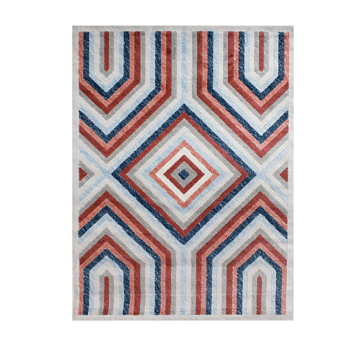 Tapete de Sala Rombos Gris 160x230cm Clásico Rectangular Suave - TAPETES Y ALFOMBRAS | Bylmo