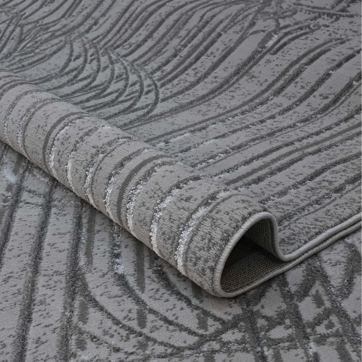 Tapete de Sala Lineas Gris 120x170cm Clásico Rectangular Suave - TAPETES Y ALFOMBRAS | Bylmo