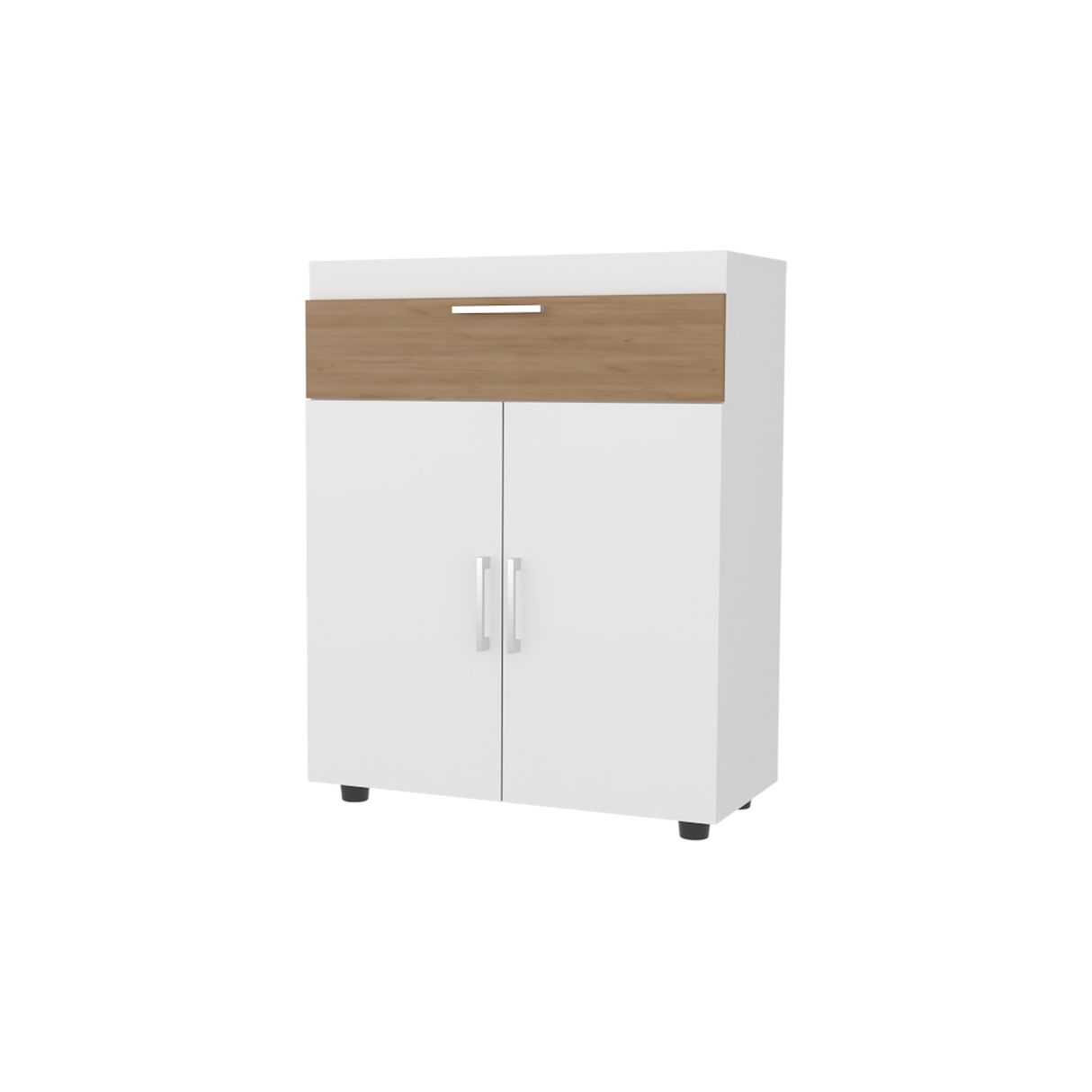 Zapatero Belton Blanco y Fresno 70.6x90cm de Cuatro Niveles Para Diez Pares - ZAPATEROS | Bylmo