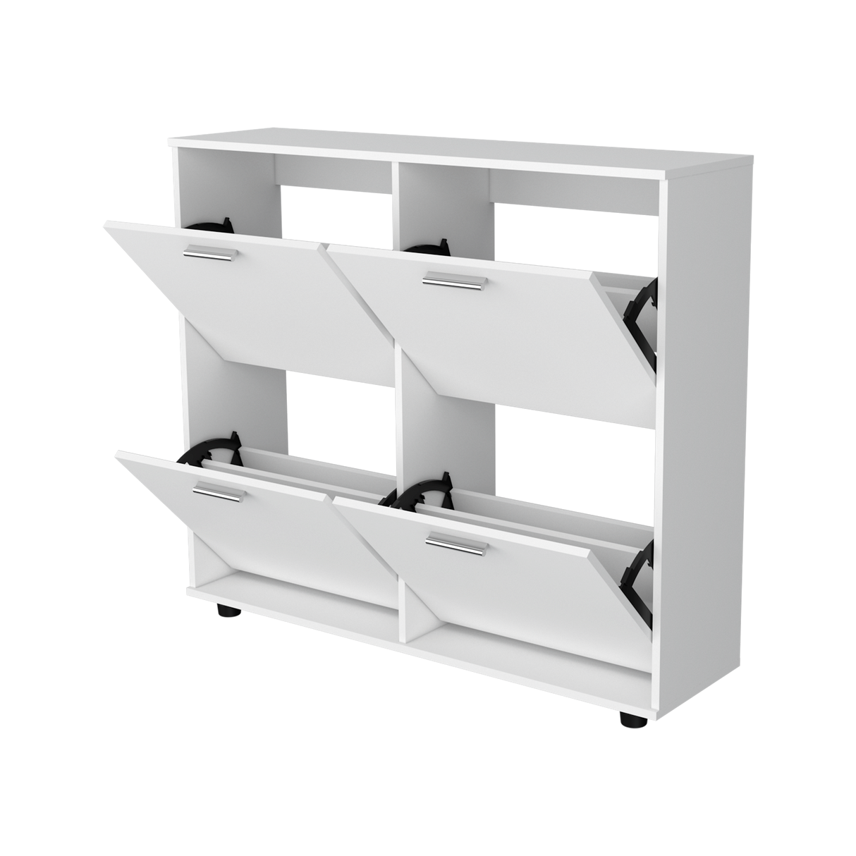 Zapatero Opal Blanco 110x96.5cm de Dos Niveles Para Dieciséis Pares - ZAPATEROS | Bylmo