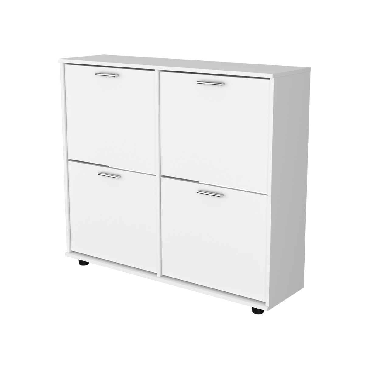 Zapatero Opal Blanco 110x96.5cm de Dos Niveles Para Dieciséis Pares - ZAPATEROS | Bylmo
