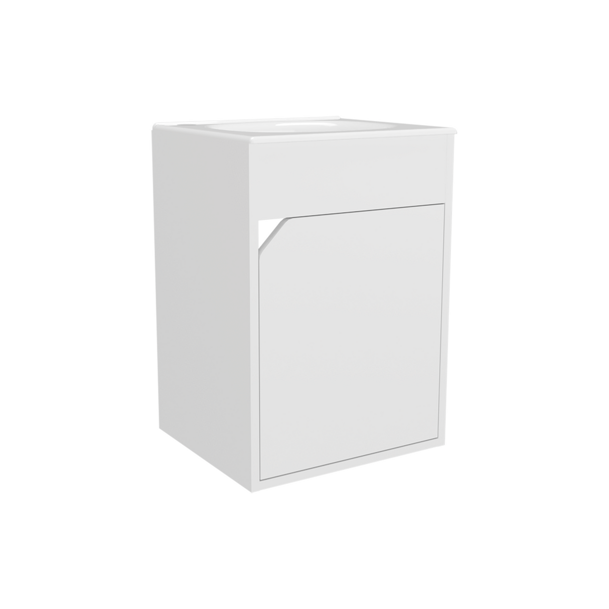 Mueble para Lavamanos Bethel Blanco 39.4x55cm Individual Flotante con Lavamanos Integrado y sin Cajones - MUEBLES PARA LAVAMANOS | Bylmo