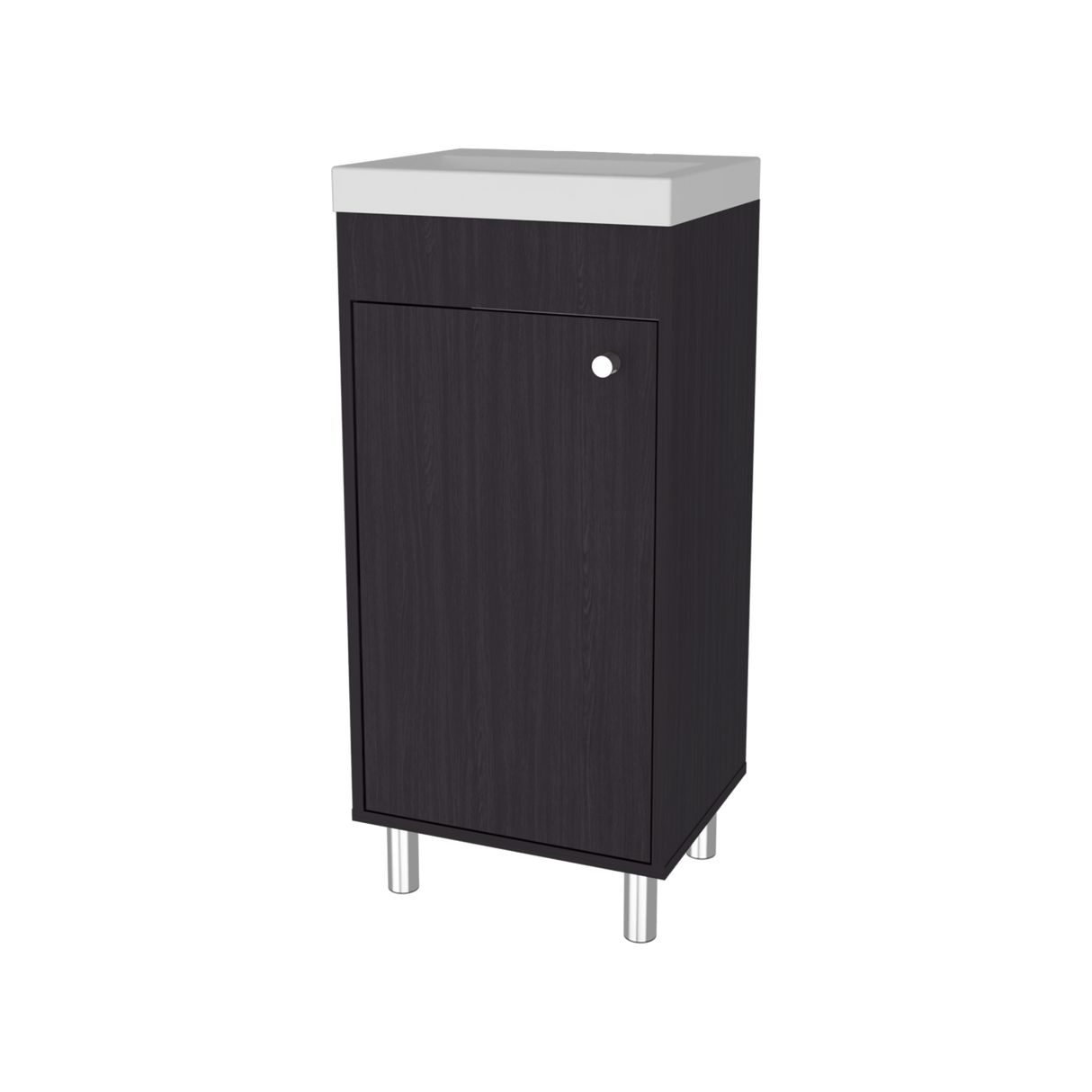 Mueble para Lavamanos Rivera Wengue 40x84cm Individual con Lavamanos Integrado y sin Cajones - MUEBLES PARA LAVAMANOS | Bylmo