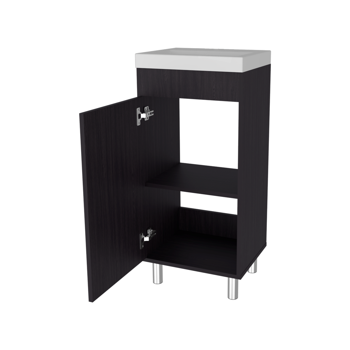 Mueble para Lavamanos Rivera Wengue 40x84cm Individual con Lavamanos Integrado y sin Cajones - MUEBLES PARA LAVAMANOS | Bylmo