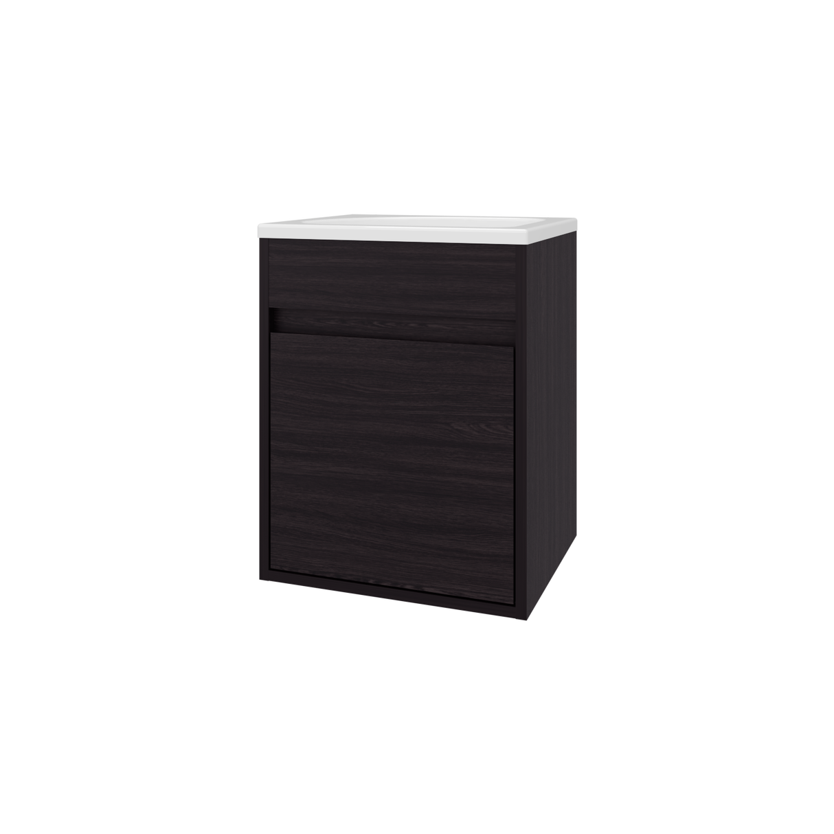 Mueble para Lavamanos Furman Wengue 39.6x49.3cm Individual Flotante con Lavamanos Integrado y sin Cajones - MUEBLES PARA LAVAMANOS | Bylmo