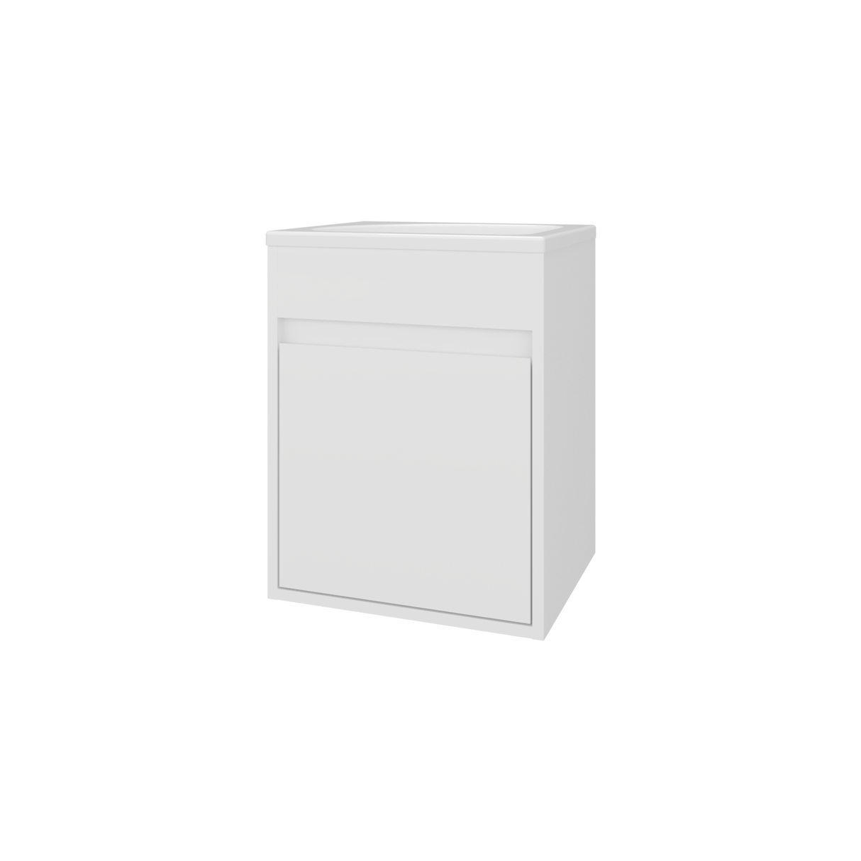 Mueble para Lavamanos Furman Blanco 39.6x49.3cm Individual Flotante con Lavamanos Integrado y sin Cajones - MUEBLES PARA LAVAMANOS | Bylmo
