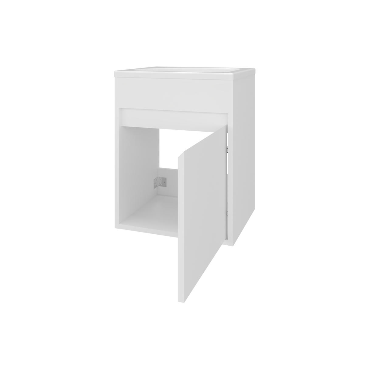 Mueble para Lavamanos Furman Blanco 39.6x49.3cm Individual Flotante con Lavamanos Integrado y sin Cajones - MUEBLES PARA LAVAMANOS | Bylmo