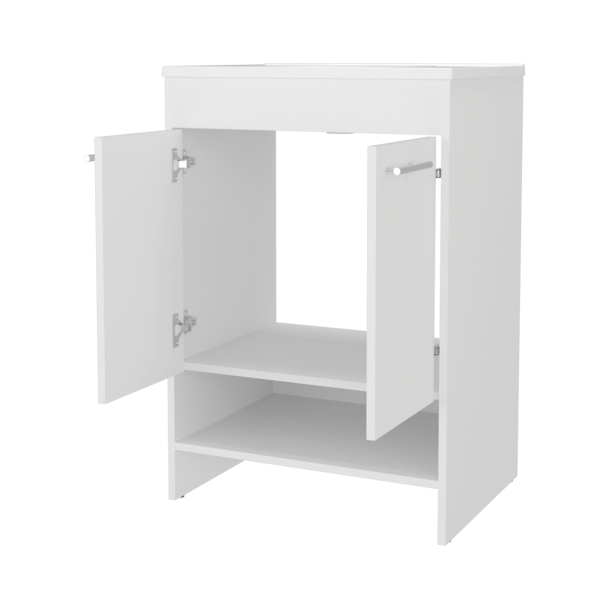 Mueble para Lavamanos Lorenzo Blanco 60x88cm Individual con Lavamanos Integrado y sin Cajones - MUEBLES PARA LAVAMANOS | Bylmo