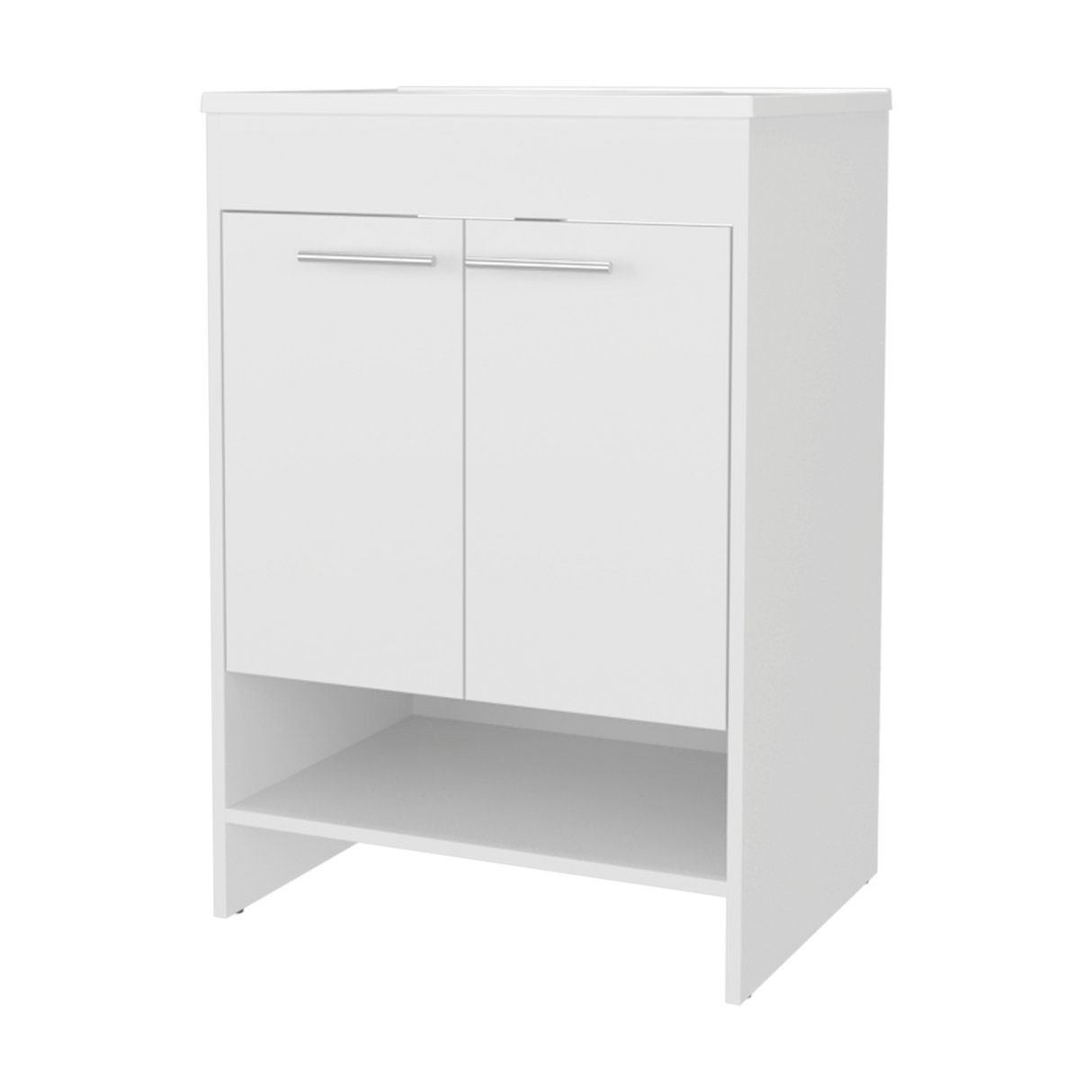 Mueble para Lavamanos Lorenzo Blanco 60x88cm Individual con Lavamanos Integrado y sin Cajones - MUEBLES PARA LAVAMANOS | Bylmo