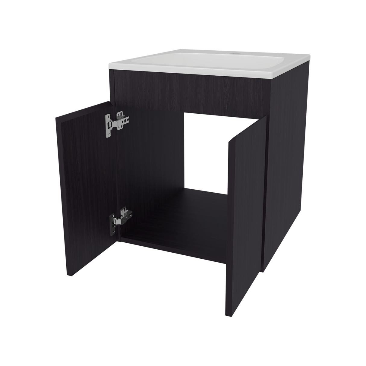 Mueble para Lavamanos Meka Wengue 45.1x53cm Individual Flotante con Lavamanos Integrado y sin Cajones - MUEBLES PARA LAVAMANOS | Bylmo