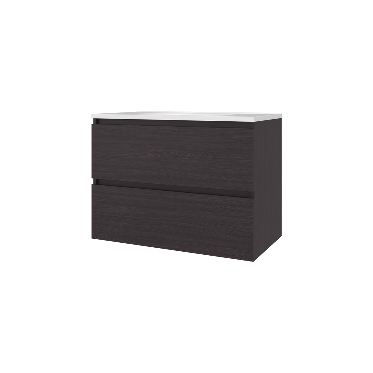 Mueble para Lavamanos Opalo Wengue 80x56.8cm Individual Flotante con Lavamanos Integrado y con Dos - MUEBLES PARA LAVAMANOS | Bylmo