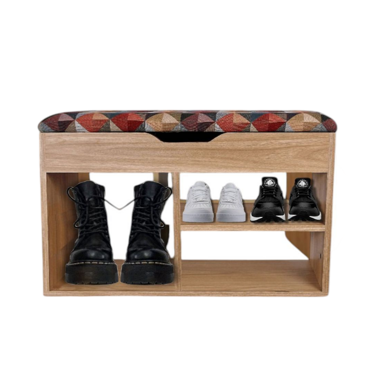 Zapatero Colors 80x46.5cm de Dos Niveles para Seis Pares con Asiento Integrado - ZAPATEROS | Bylmo