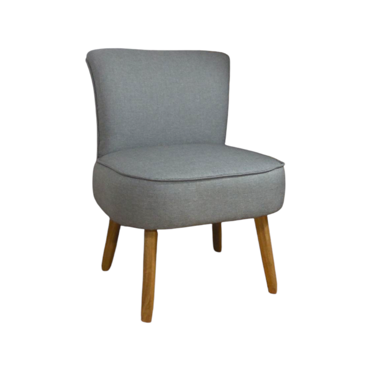 Poltrona Nikki Gris 63x77cm con Patas y con Tapizado Liso - SOFAS Y POLTRONAS | Bylmo