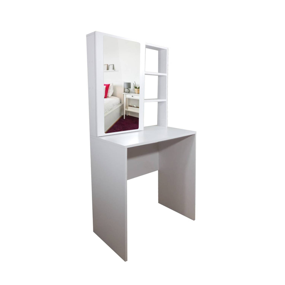 Tocador Mallorca Blanco 70x140cm De Un Puesto con Espejo - TOCADORES | Bylmo