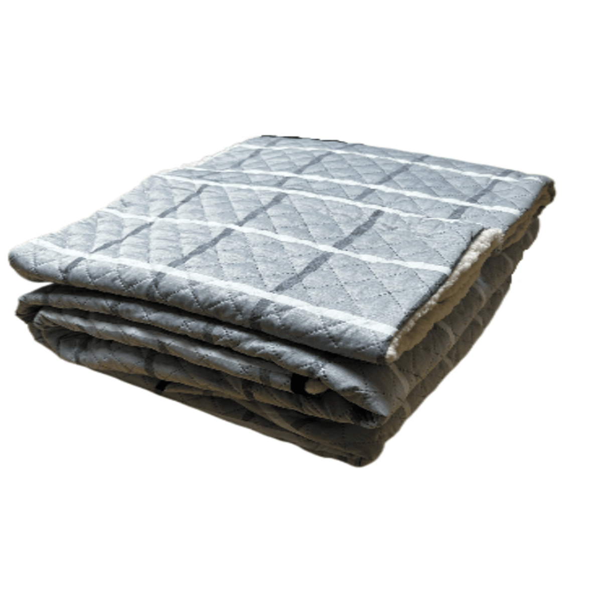 Colcha Sherpa Cationica Gris y Azul 240x230cm para Cama Queen 160 X 190 Cm - TENDIDOS Y CUBRELECHOS | Bylmo