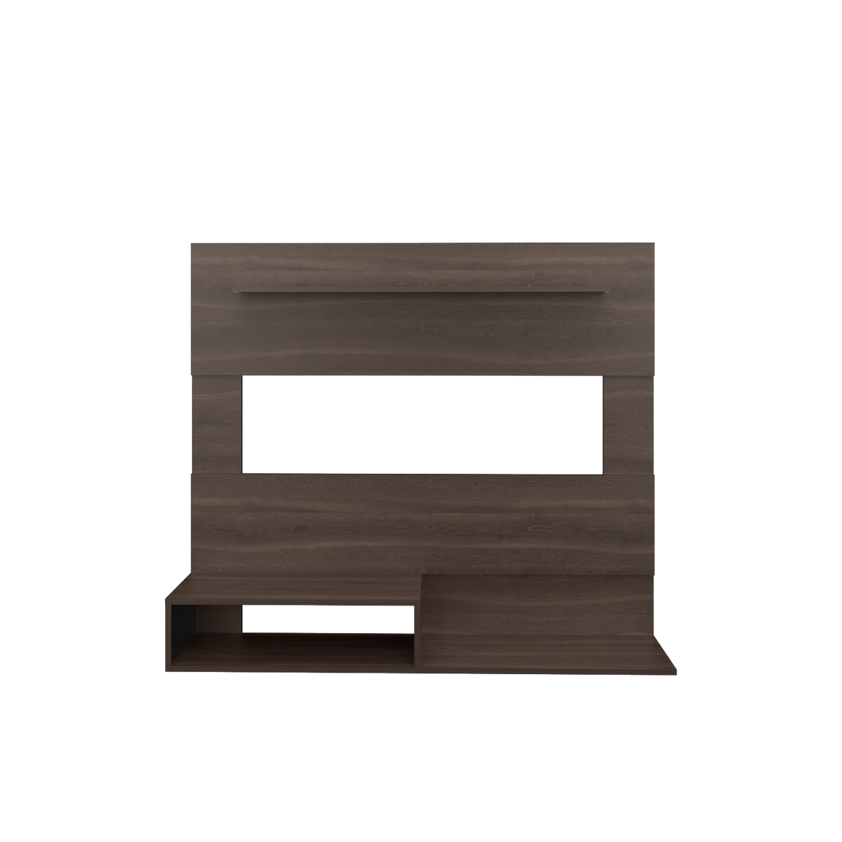 Panel de TV Beijing Milan y Wengue 140x120cm Para TV Hasta 55 Pulgadas con Cinco Compartimientos - MUEBLES DE TV | Bylmo