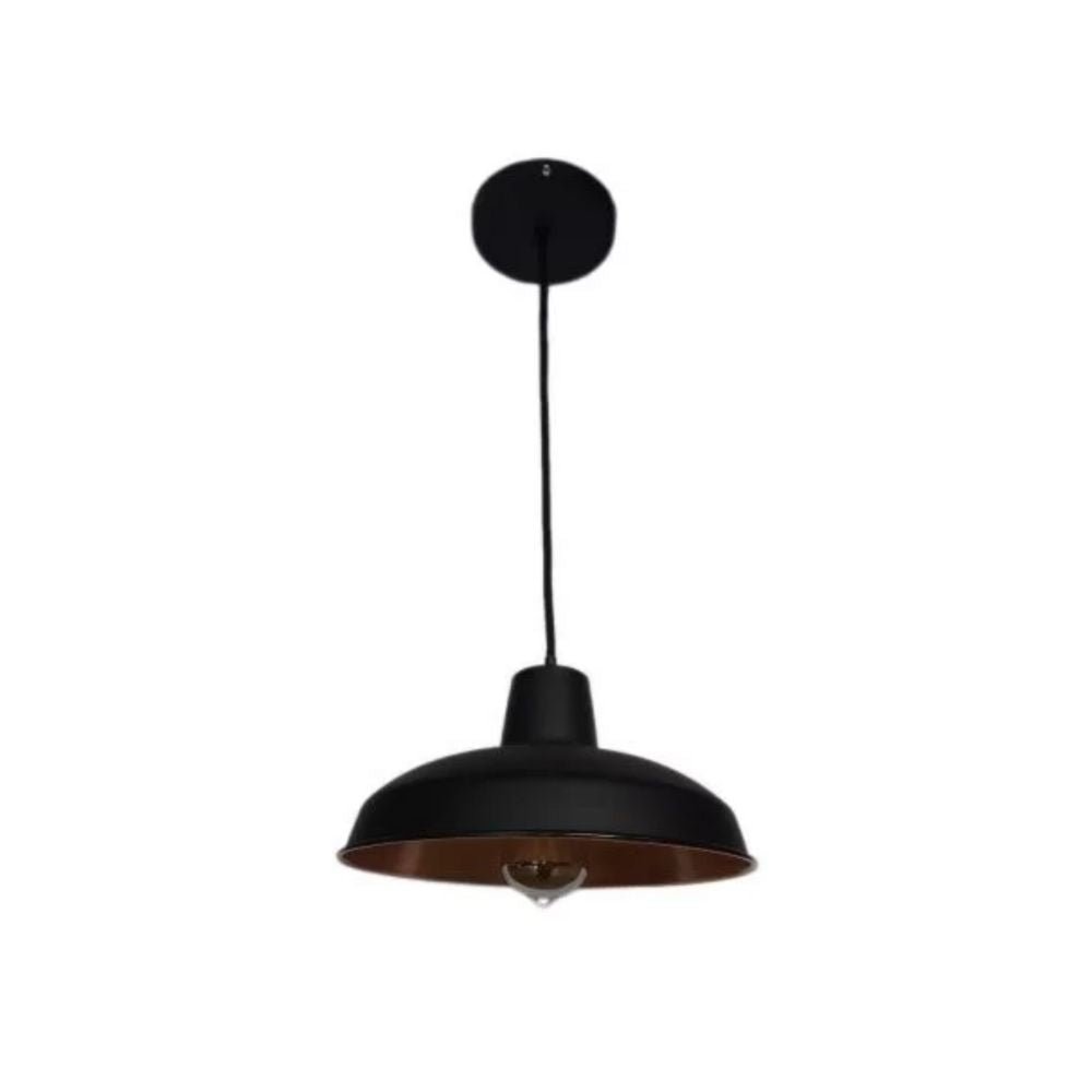 Lámpara de Techo Colgante Billa Negro y Cobre 30x15cm Ajustable con Bombilla LED - LAMPARAS DE TECHO | Bylmo