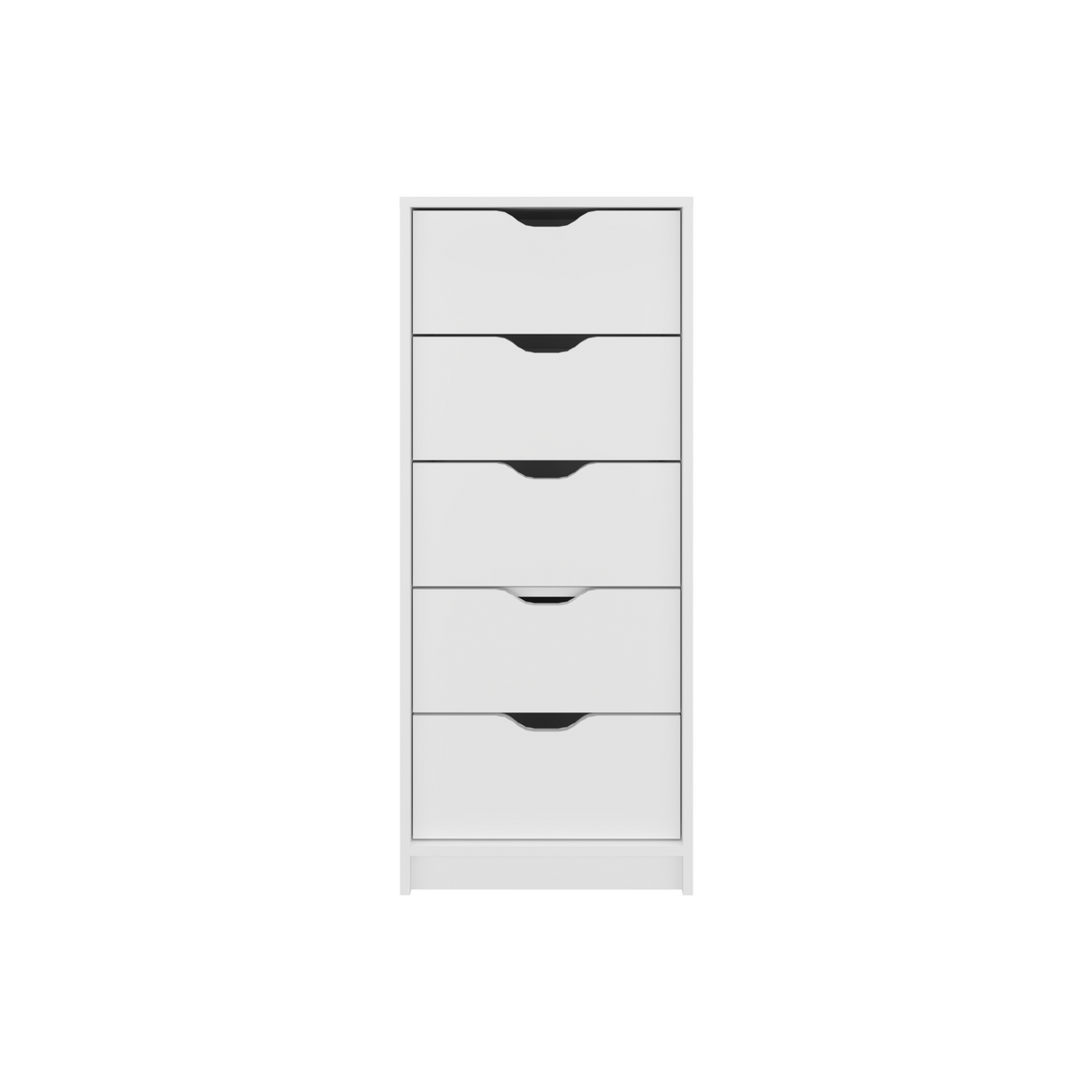 Cajonera Basilea Blanco 45x107.8cm de Cinco Niveles con Cinco Cajones - CAJONERAS Y COMODAS | Bylmo