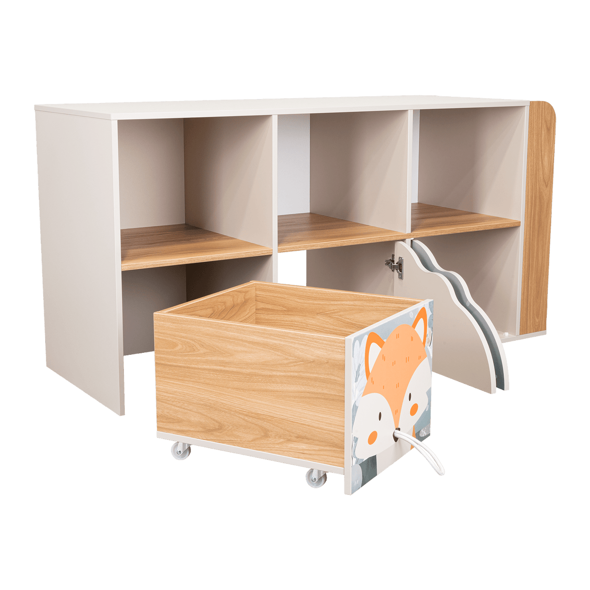 Biblioteca Boscozy Capri 141.8x72.1cm con Un Cajón y con Seis Compartimientos - BIBLIOTECAS Y ESTANTERIAS | Bylmo