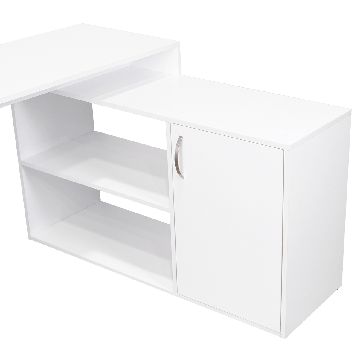 Escritorio En L Axis Blanco 151.5x76.5cm Sin Cajones Y Con Organizador De Libros - ESCRITORIOS | Bylmo