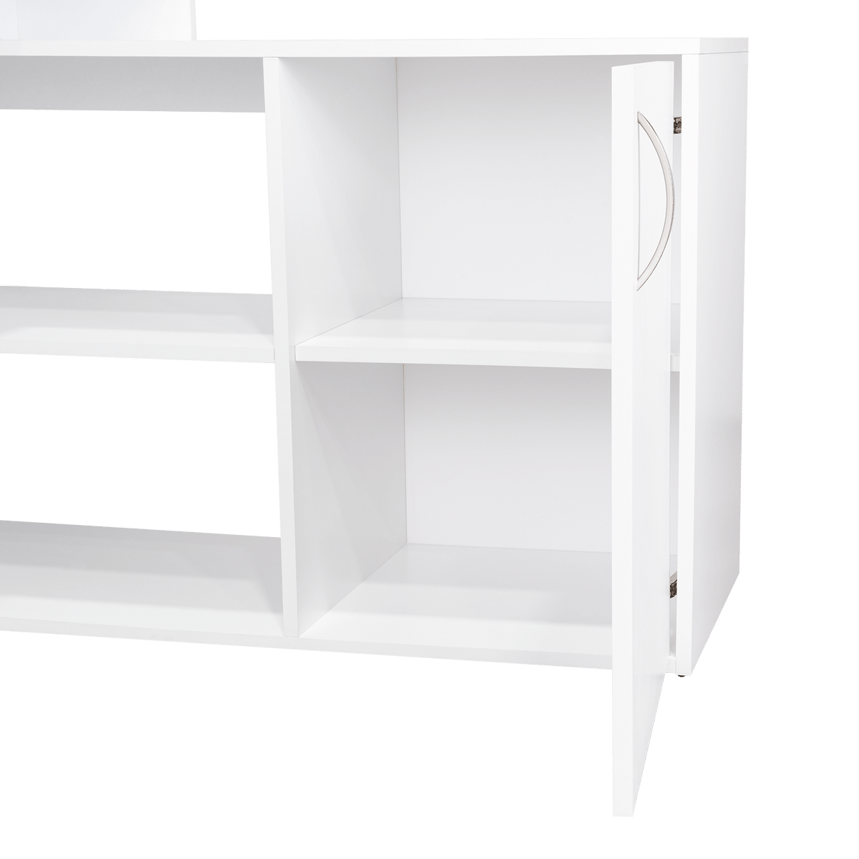 Escritorio En L Axis Blanco 151.5x76.5cm Sin Cajones Y Con Organizador De Libros - ESCRITORIOS | Bylmo
