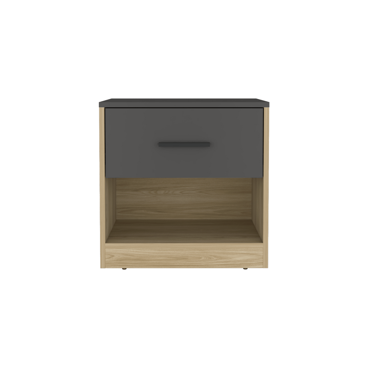 Mesa De Noche Alder Fresno Europeo 50x40.3cm Con Un Cajón Y Dos Compartimientos - MESAS DE NOCHE | Bylmo