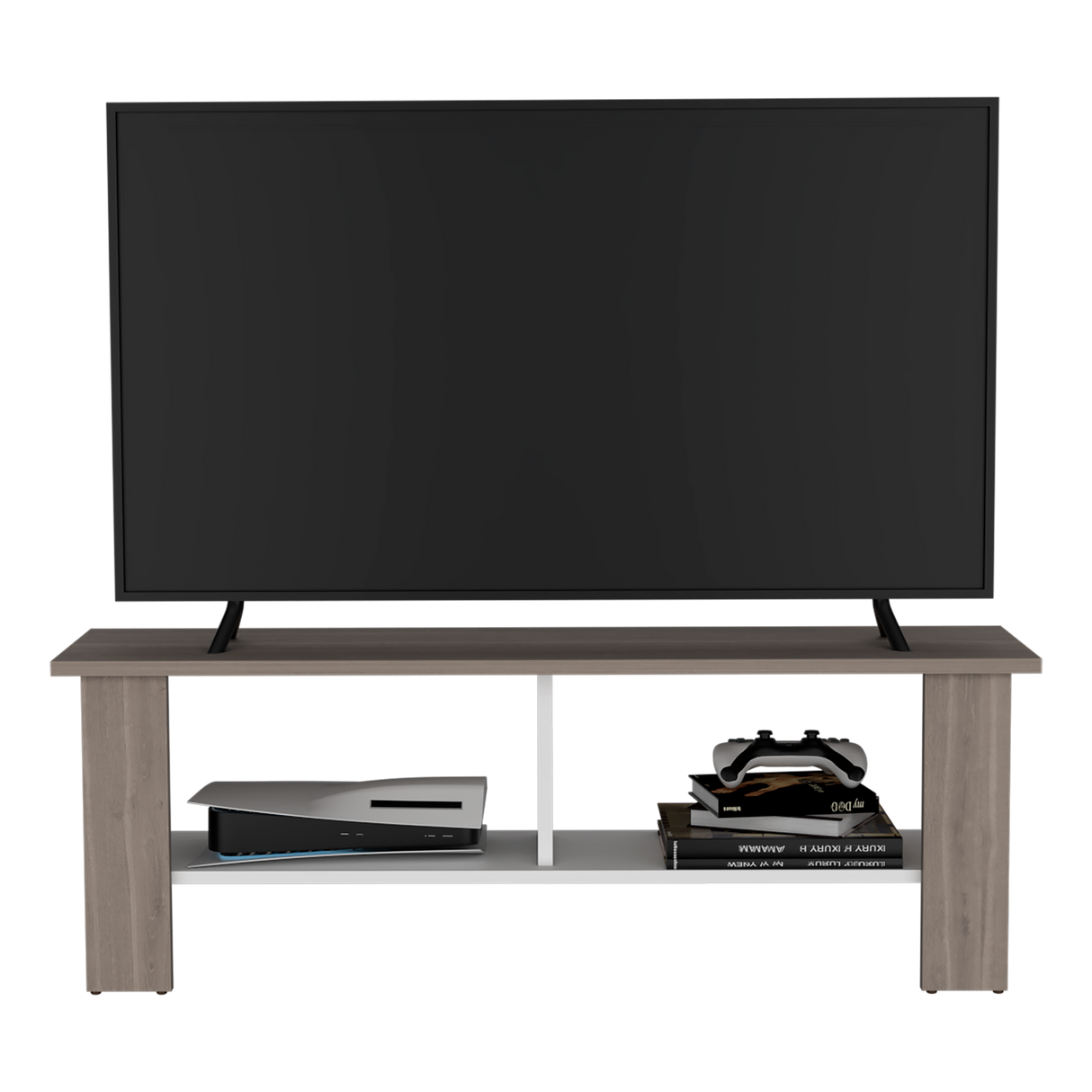 Mesa para TV Navia Bardolino 120.3x42.1cm para TV Hasta 55" Pulgadas con Tres Compartimientos - MUEBLES DE TV | Bylmo