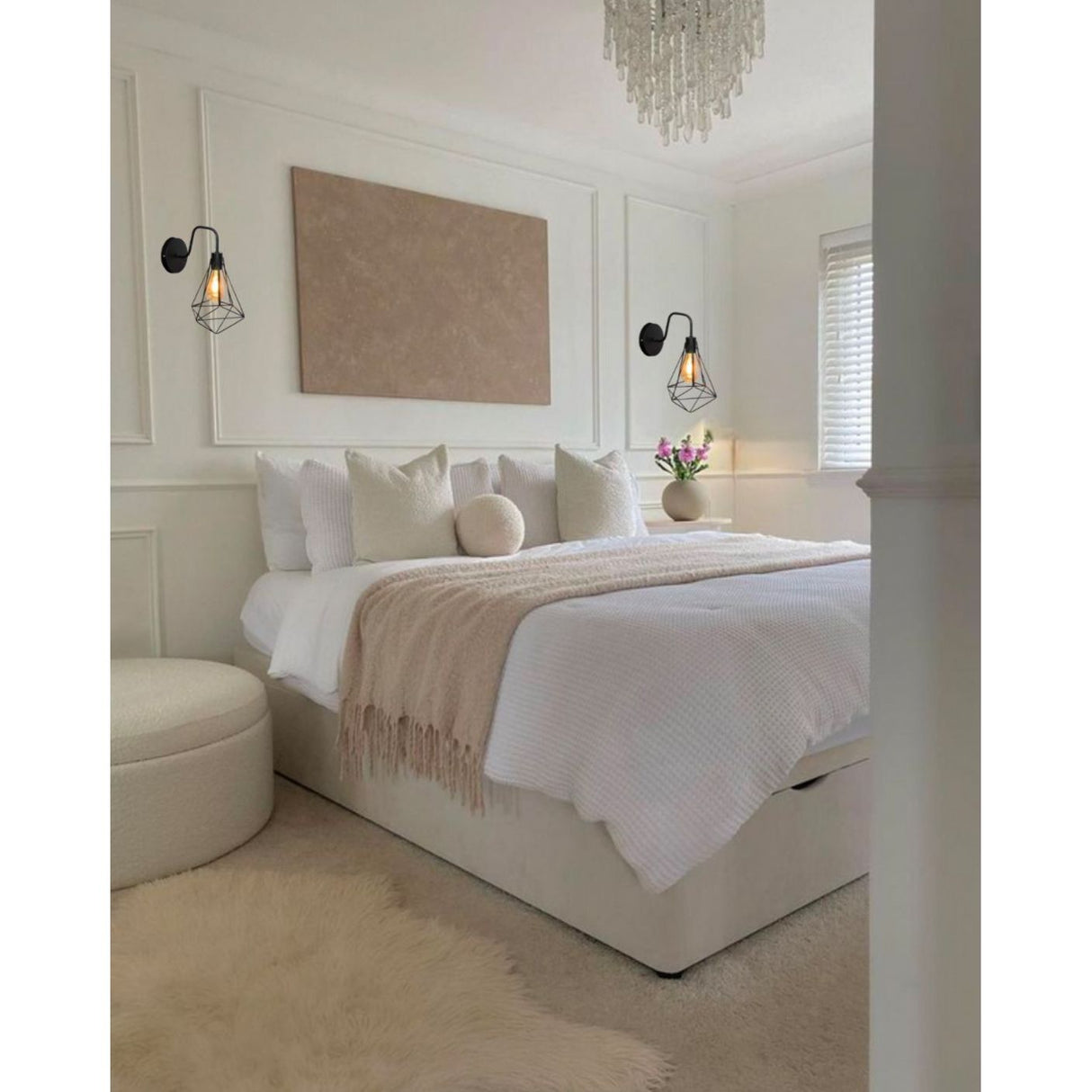 Set x 2 Lámparas de Pared Led Breanda Negro 30x36cm de de Una Luz sin Bombilla - LAMPARAS DE PARED | Bylmo