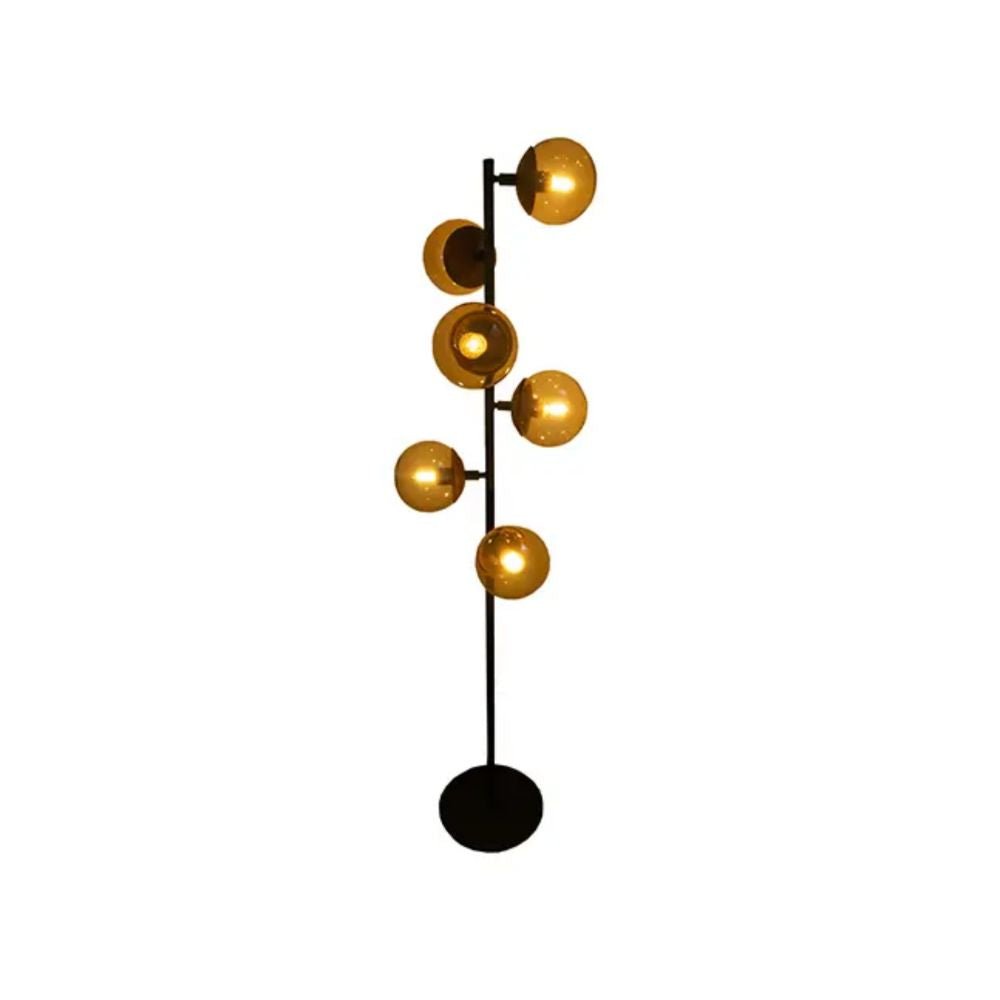 Lámpara de Piso Led Amarantes Negro 45x164cm de Seis Luces Tipo Pedestal - LAMPARAS DE PISO | Bylmo