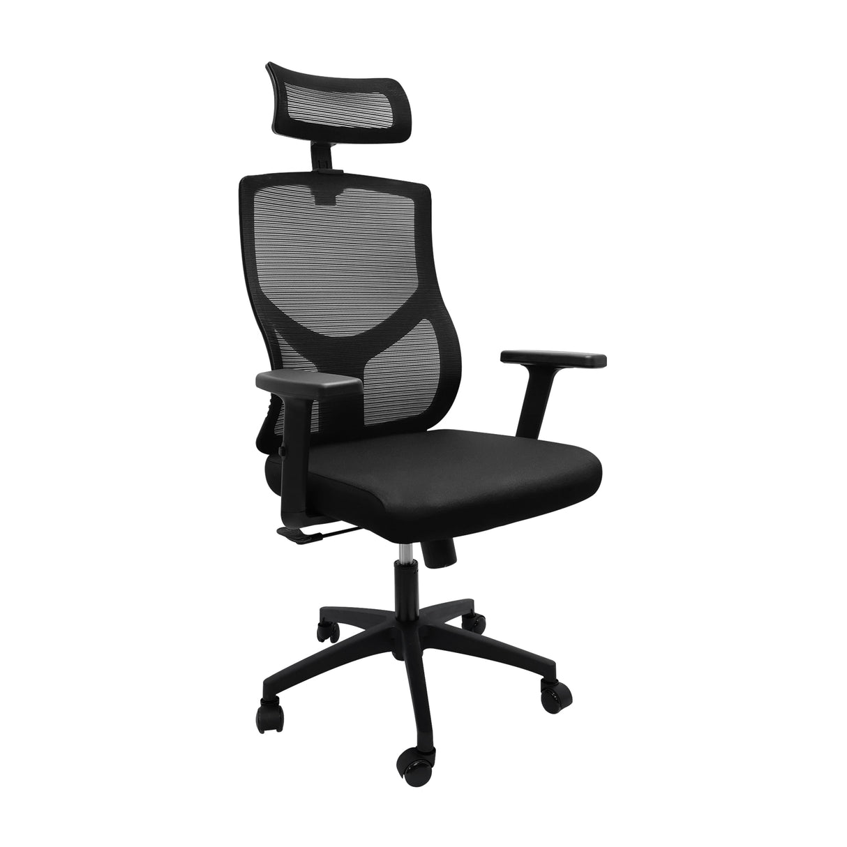 Silla de Escritorio para Oficina New Ergon Negro 51x133cm con Soporte Lumbar y Espaldar Reclinable - SILLAS DE OFICINA | Bylmo