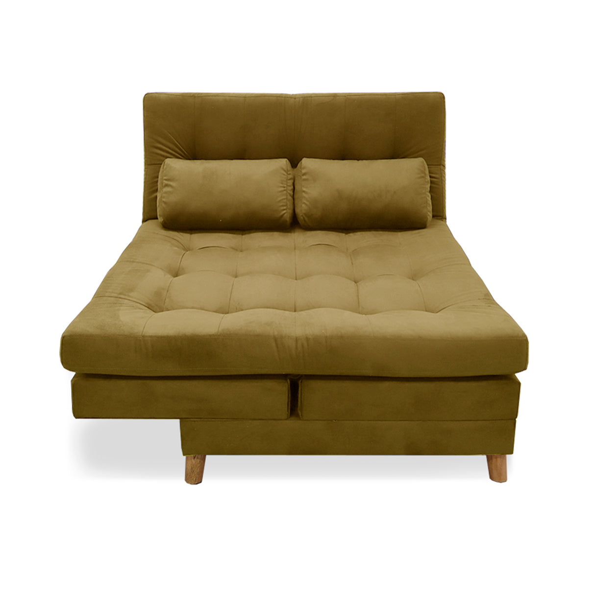 Sofá Cama Kalin Camel 180x40cm De Tres Puestos Reclinable Antifluido con Dos Cojines Decorativos - SOFAS Y POLTRONAS | Bylmo