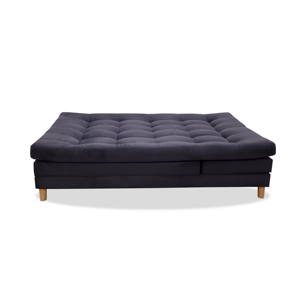 Sofá Cama Kalin Gris 180x40cm De Tres Puestos Reclinable Antifluido con Dos Cojines Decorativos - SOFAS Y POLTRONAS | Bylmo