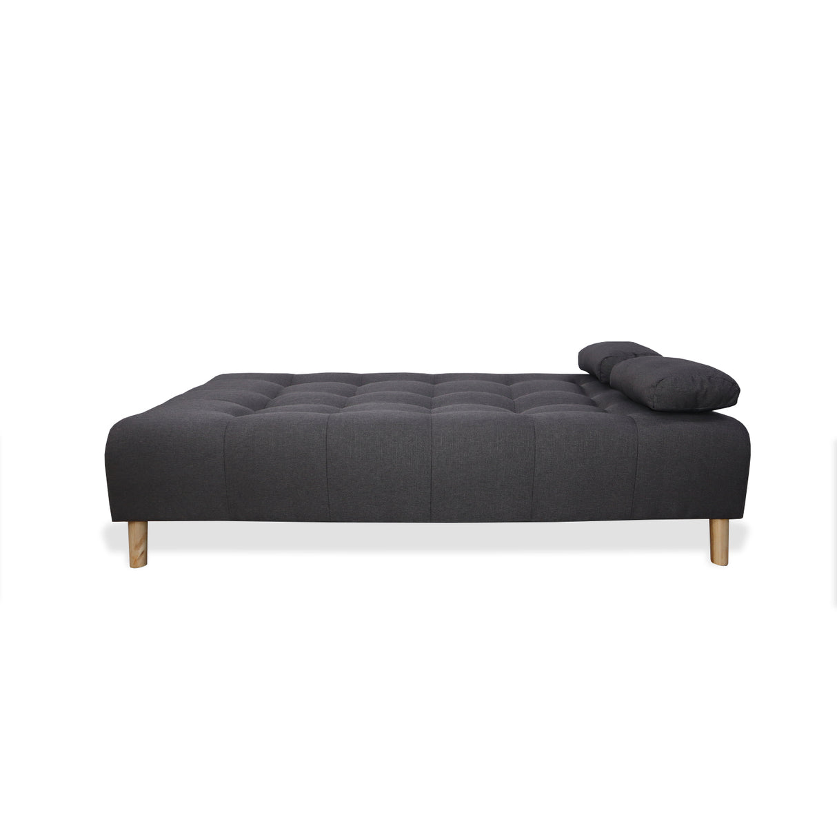 Sofá Cama Sabathy Gris 180x40cm De Tres Puestos Reclinable Antifluido con Dos Cojines Decorativos - SOFAS Y POLTRONAS | Bylmo