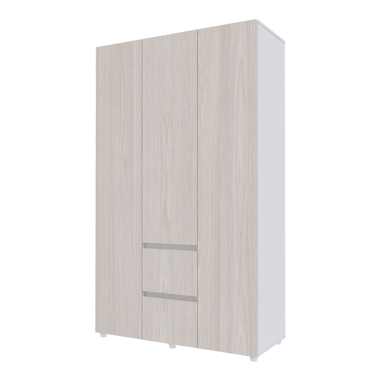 Closet Lemnos Niebla y Blanco 120x200cm con Un Cajón y con Siete Compartimientos - CLOSETS | Bylmo