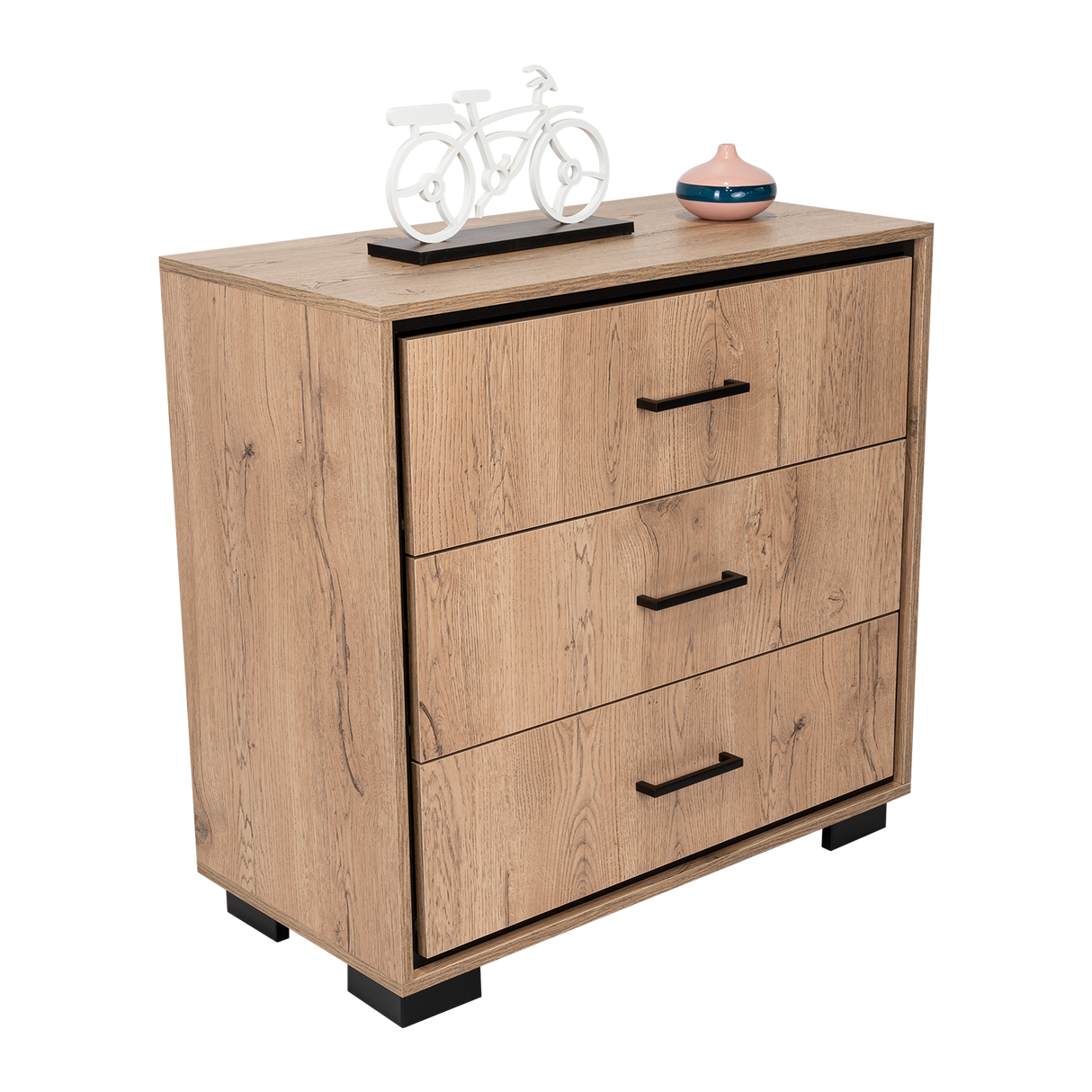Cajonera Terra Macadamia 79.1x77cm de Tres Hileras con Tres Cajones - CAJONERAS Y COMODAS | Bylmo