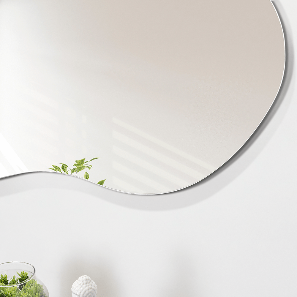 Espejo de Baño Aries Gris 150x60cm Asimetrico sin Marco - ESPEJOS DE BANHO | Bylmo