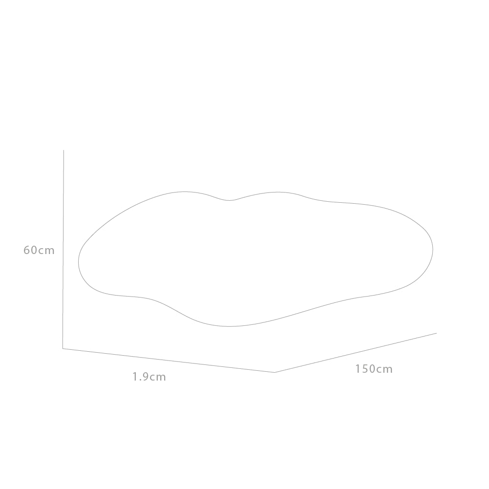 Espejo de Baño Aries Gris 150x60cm Asimetrico sin Marco - ESPEJOS DE BANHO | Bylmo