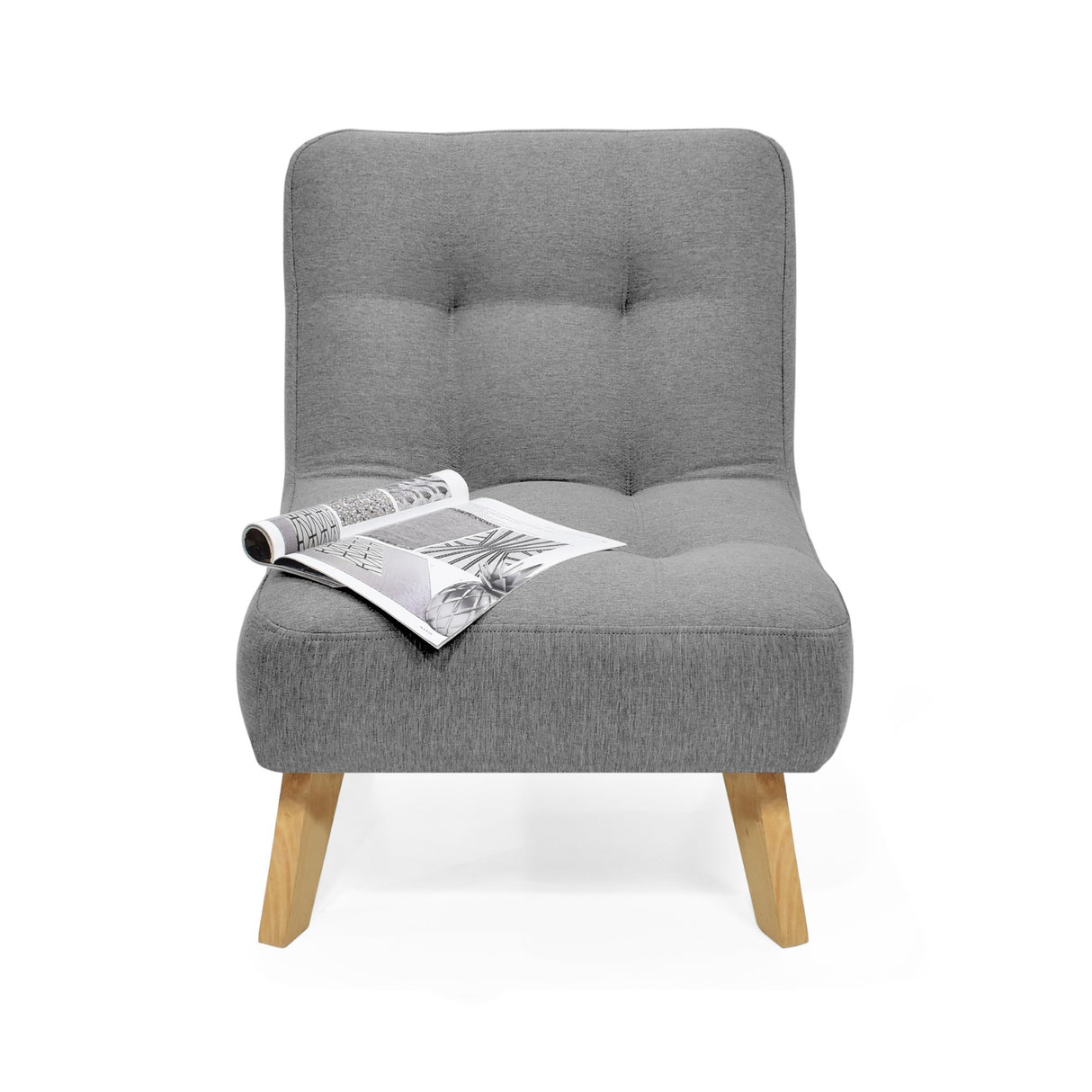 Poltrona Porto Gris 67x80cm De Un Puesto Capitoneado - SOFAS Y POLTRONAS | Bylmo