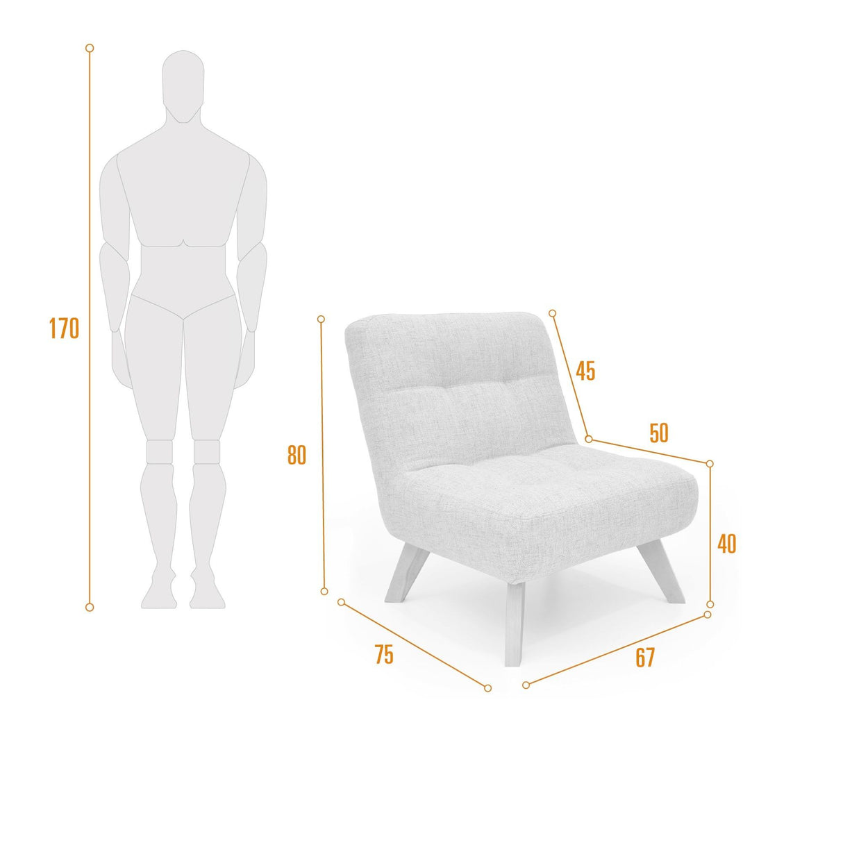 Poltrona Porto Gris 67x80cm De Un Puesto Capitoneado - SOFAS Y POLTRONAS | Bylmo