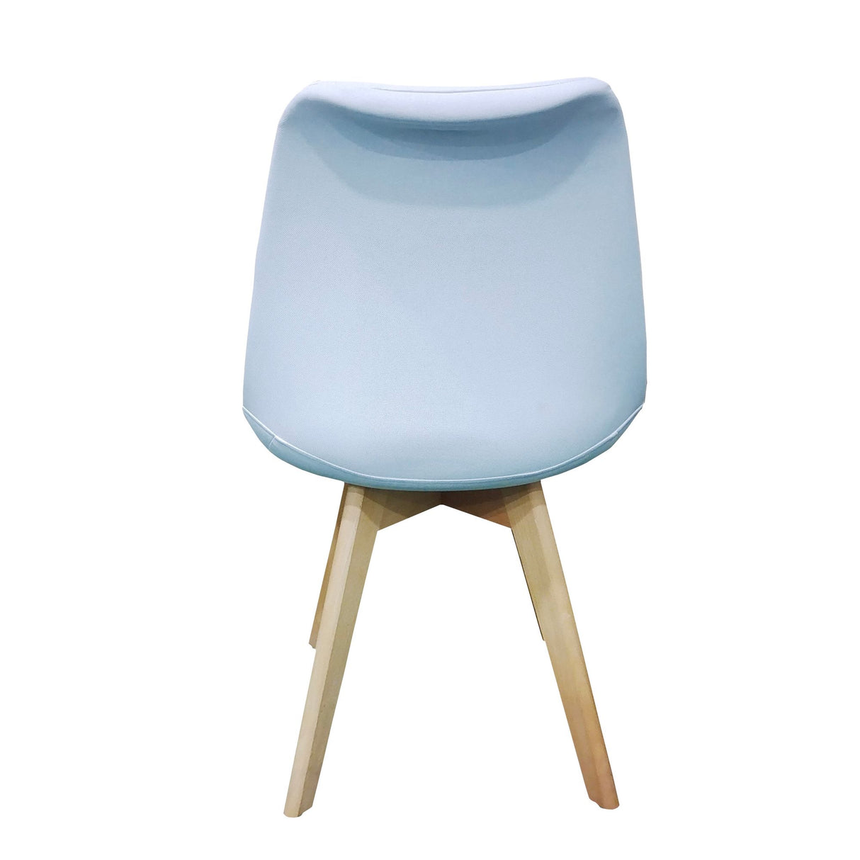 Set x 2 Sillas Blanco y Cafe Oscuro 49.5x84cm con Asiento Ovalado y con Espaldar - SILLAS Y BUTACOS | Bylmo
